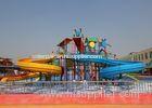 Family Playing Aqua Water Playground Equipment with Fiberglass Slides 25m*23m*10m