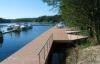 Brown Water - resistant WPC Deck Flooring Polishing Treatment For Walk Road