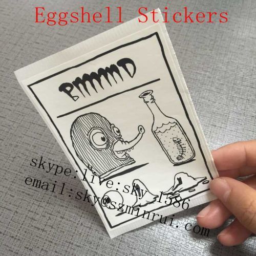 Single Color Destructible Eggshell Stickers Simple Pattern Eggshell Graffitti Stickers