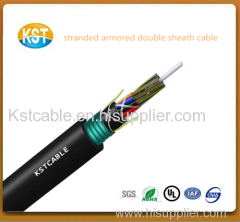 Armored and Double Sheathed Outdoor fiber communication Cable with PE PA OFNP jacket sheath and big producerGYTY53