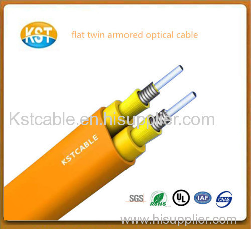 Communication cable/duplex cores Flat Twin Duplex Military Tactical Armored Indoor optical cable with cheap priceGJFJV