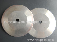 Sintered solid tungsten carbide cutting disc