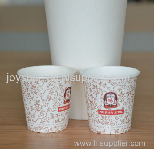 3oz supermarket tasting cup with single wall paper cup