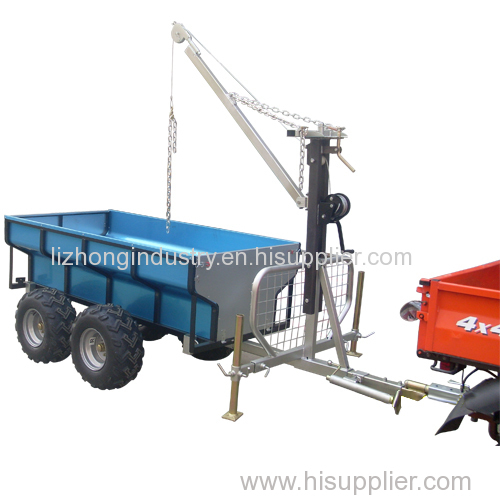 Chine Best 360 degree revolved boom 1.5T load capacity self loading log trailer