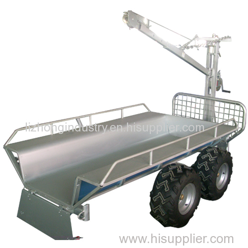 Fully galvanized revolved boom 1.5T load capacity timber trailer