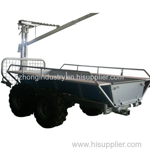 Fully galvanized revolved boom 1.5T load capacity timber trailer