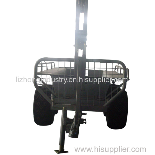 Fully galvanized revolved boom 1.5T load capacity timber trailer