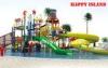 Custom 12.5m Galvanized Steel Pool Water Slides For Amusement Park