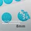 Blue Printed 8mm Round Destructible Warranty Void If Seal Removed Warranty Scew Stickers With Sticky Breakable Face