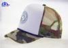 Custom Embroidered Hats Mesh Trucker Caps With Camo Mesh Back