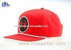 100% Polyester Ottoman Woven Snapback Baseball Caps With Flat Embroidery