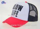 Fashion Cool Summer Baseball Cap Mesh Trucker Hats Black And White And Red