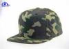 Custom Fashion 6 Panel Camo Baseball Caps With Plastic Buckle Closure