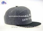 45% Wool 55% Polyester Snapback Baseball Caps Custom Embroidered Baseball Hats