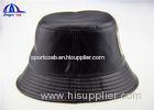 Polyester PU Badge Printed Bucket Hats / Breathable Custom Bucket Caps