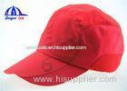 Custom Red 100% Polyester Sports Baseball Caps With Laser Hole Logo On Front