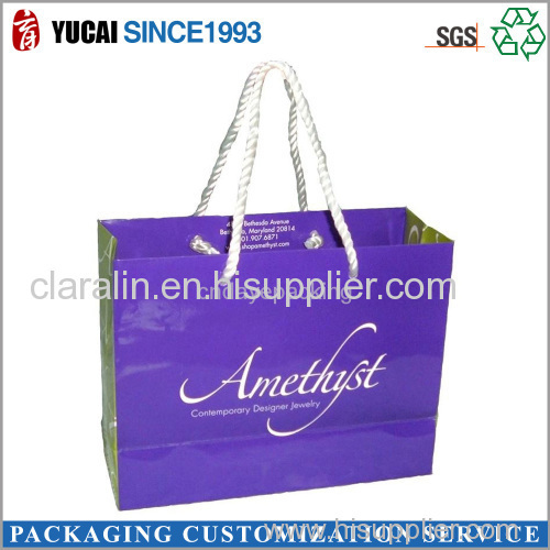Purple Shopping Paper Box with Customized Signature