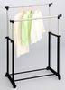 Double pole Iron clothes stand metal clothes drying rack garment laundry hanging dryer rack for clo