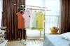 Two-bar Metal Roating Indoor Laundry Drying Rack / Telescopic Clothes Dryer Home Furniture