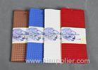 Red taupe blue white microfiber kitchen drying mats with 100% polyester satin binding Edge