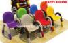 Early Childhood Classroom Furniture Kids Chair Plastic Pipe Frame PP Plastic Material