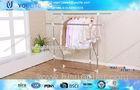 Adjustable Double Pole Telescopic Cloth Drying Rack / Collapsible Clothes Dryer Racks