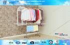 Sliding Single Pole Portable Clothes Drying Rack Bedroom Use with Metal Pipe