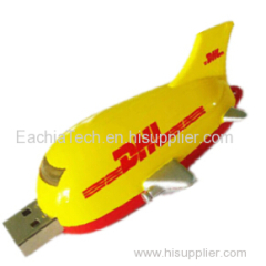 Airplane USB pen in plastic