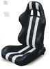 High performance universal sport car seats / black and white bucket seats