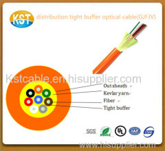 Distribution Tight Buffer Fiber Optic Cable indoor Multimode Fiber Cable with pvc jacket orange sheath hot price GJFJV