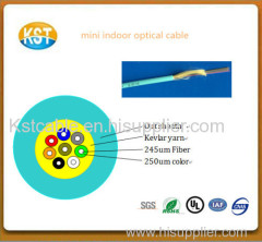 Mini indoor fiber optic cable/beautiful soft small optical excellent cable with cheap price and light cyan sheath