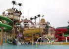 Big Water House Aqua Playground Pirate Ship Stype with 6 Water Slides