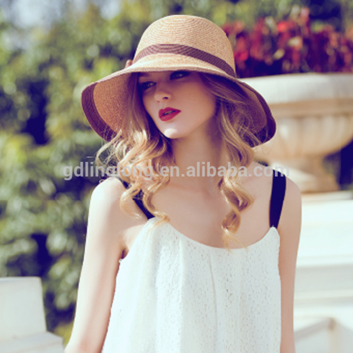 Factory Price Foldable Straw Fedora Hat