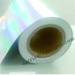 Real manufacture of Ultra Destructive Hologram paper.The material of holographic destructible warranty labels