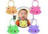Cartoon Printing Colorful silicone bibs with crumb catcher Waterproof Soft