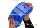 DIY easy to Fall off 15pcs Grid Food Grade silicone ice tray blue color