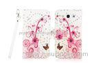 Print Flower PU Cell Phone Wallet Cases With Strap For Samsung Galaxy S3 i9300