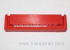 Red Accurate Natural Rubber Products Damper Brick With Groove