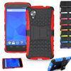 Red Shockproof Stand Hard Protective Cell Phone Cases For LG Google Nexus 5 E980
