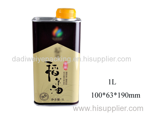1L Vegetable Oil Metal Oil Can with Cover