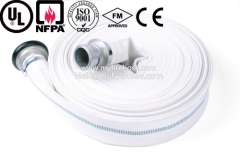 PVC high pressure wearproof fire water hose price with fire hose nozzle used in fire hose reel cabinet for marine