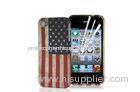Vintage Unite States National Flag Soft TPU Cell Phone Case For Apple IPhone 4 / 4S