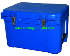 Durable Plastic Blue Rotomolded Coolers Box for Fishing Camping 35Liter