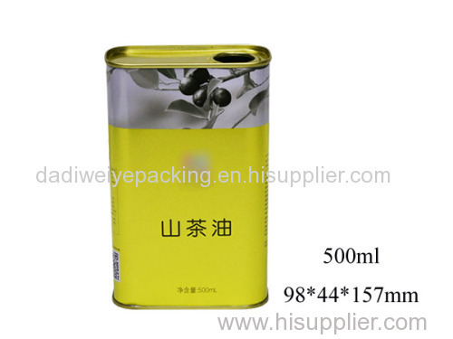Rectangle Vegetable Oil Metal Oil Can