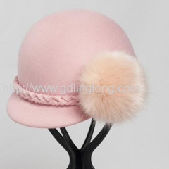 100%Wool Felt Fedora Hats with Different Color for Winter