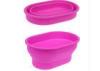 Outdoor Pink Silicone Kitchen Tools Washable Folding Silicone Store Bucket