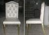 OEM Gold Leaf Fabric Modern Dining Room Chairs With Button - Tufted