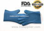 Slip - Resistant silicone barbecue gloves / silicone bbq baking glove cooking mitts