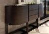 Contemporary Black Solid Wood Oak Console Table With Drawers Asian Style