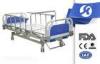 Professional Aluminium Alloy Manual Hospital Bed With Dining Table / Shoes Holder